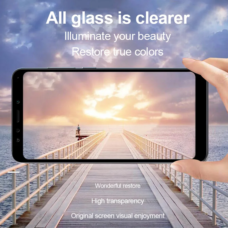 Полное покрытие закаленное стекло для Xiaomi Redmi Note 6 Pro 5 Plus 4 4X S2 HD Защита экрана 6A