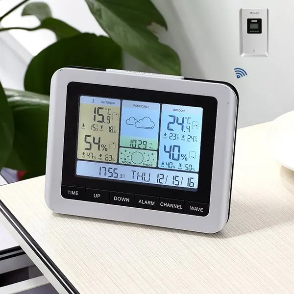 Digoo DG-TH8888 белый цвет Беспроводная метеостанция домашний цифровой термометр измеритель влажности USB Открытый датчик погоды Часы
