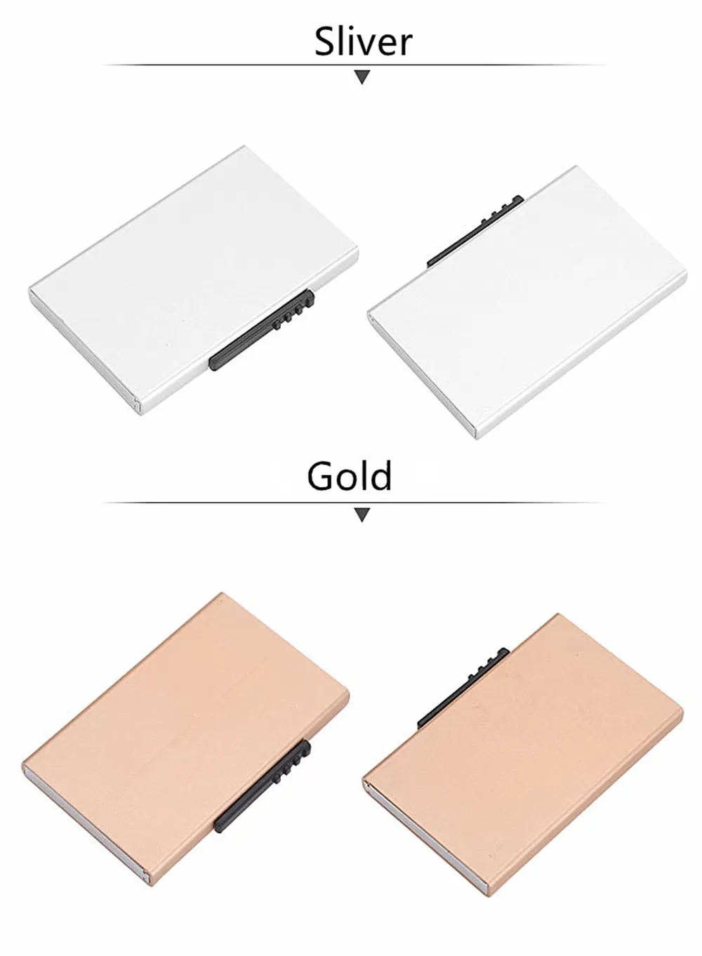 BISI GORO, женский и мужской держатель для карт RFID, кошелек для карт, высокое качество, бизнес Алюминиевый футляр для карт, дорожный кошелек, креативный держатель для карт s