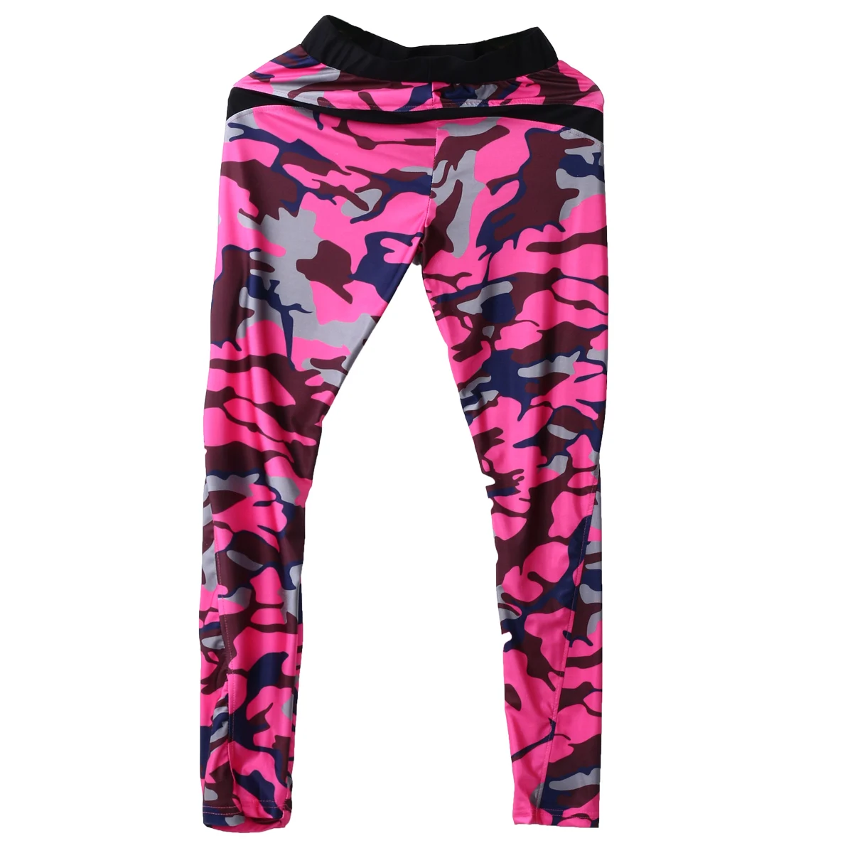 

2018 New Womens Ladies High Waist Skinny Pencil pants Fashion Women Camouflage Patchwork Elastic Slim Pants