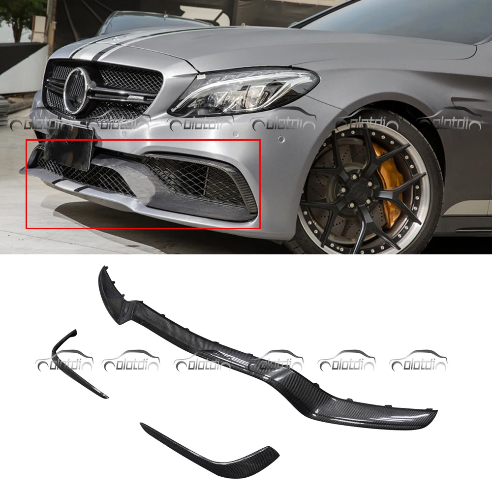 Комплект губ переднего бампера + кузова сплиттера для Mercedes Benz W205 C63 2 и 4 двери