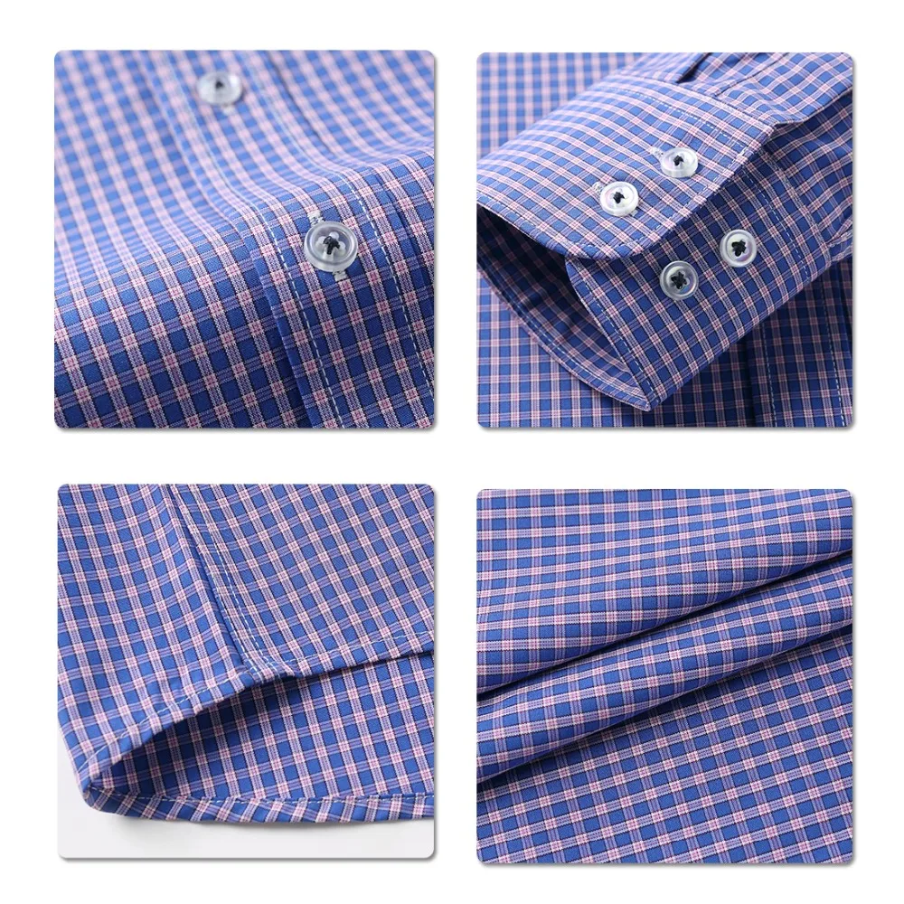 YUNCLOS клетчатые мужские рубашки с длинным рукавом и отложным воротником Camisa Masculina