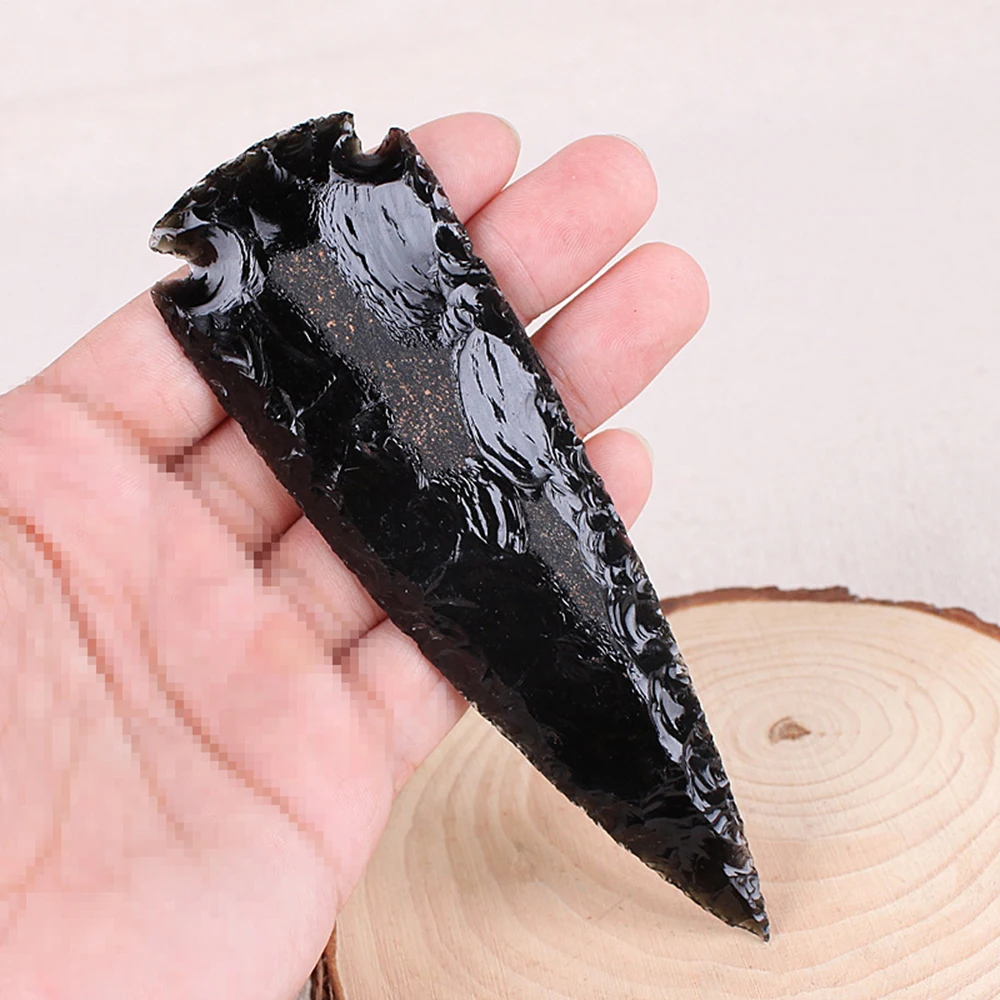 DS натуральный черный обсидиан Подвески кулон сырья ожерелье с кварцевыми