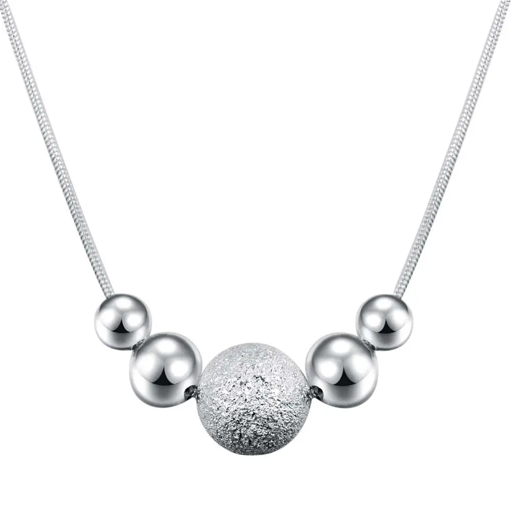 Женское серебряное ожерелье с 5 бусинами AN540 925|silver plated necklace|fashion necklacenecklace fashion |