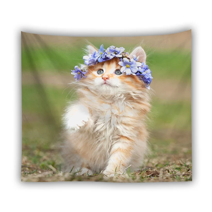 

white cat tapestry wall hanging dorm room decor tapiz pared tela tapestry wall fabric farmhouse home decor
