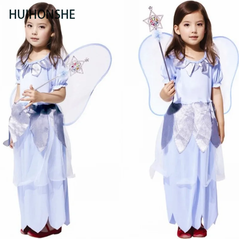 Детские костюмы на Хэллоуин для маленьких девочек феи с цветами Динь Колокольчик