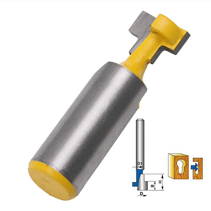 Т-образный резак 1/2 дюйма фреза со стальной ручкой хвостовик для деревообработки