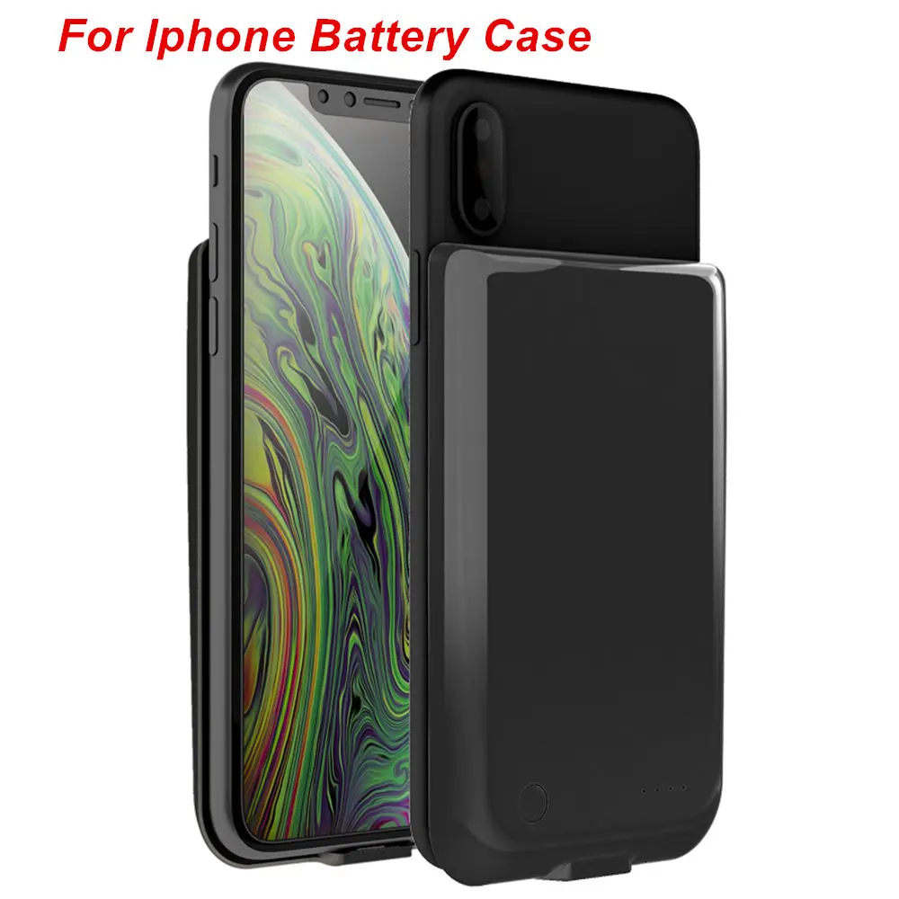 Для iPhone 5 5S SE 5C 6 7 8 6s X XS XR Max Plus зарядное устройство чехол 5000 мАч умная запасная