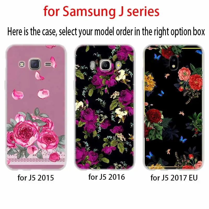 Чехол из ТПУ с красивыми летними цветами для Samsung Galaxy J6 J8 J3 J5 J7 J4 J2 J1 Plus 2018 2016 2017 EU Prime