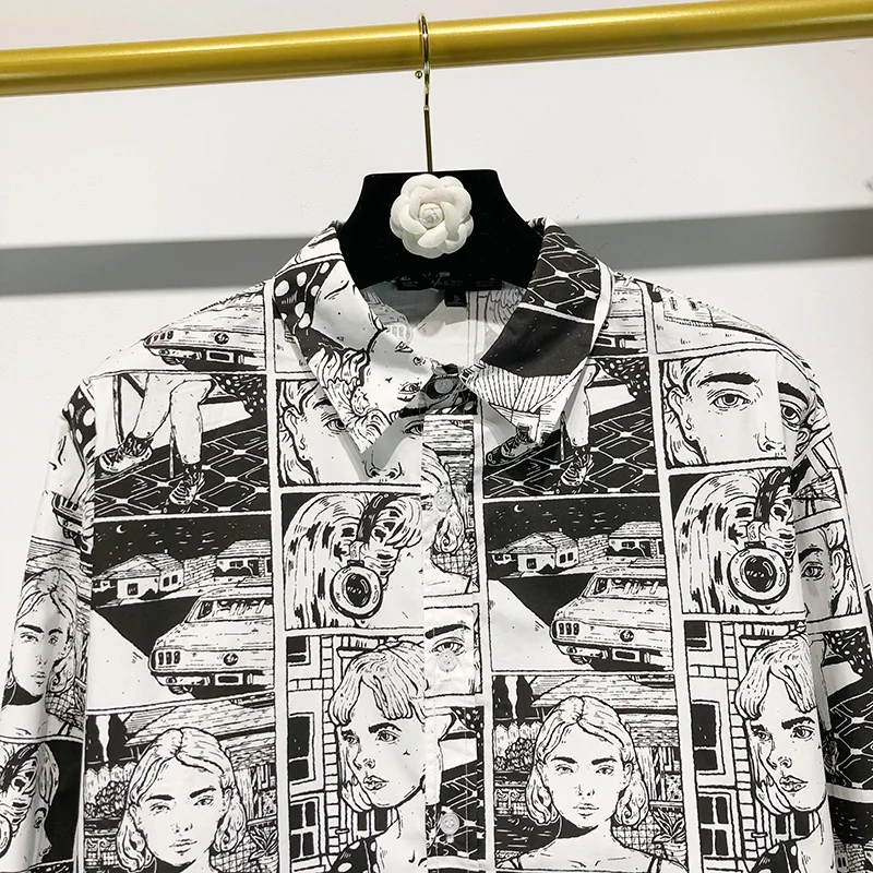 Женские модные рубашки с комическим принтом героями мультфильмов Женская