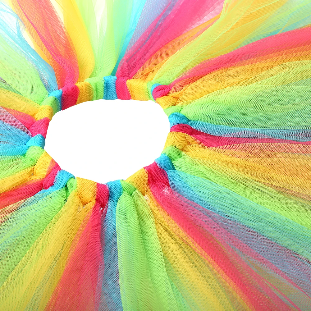 Модная Милая юбка для девочек разноцветная Пышная американка пачка принцессы