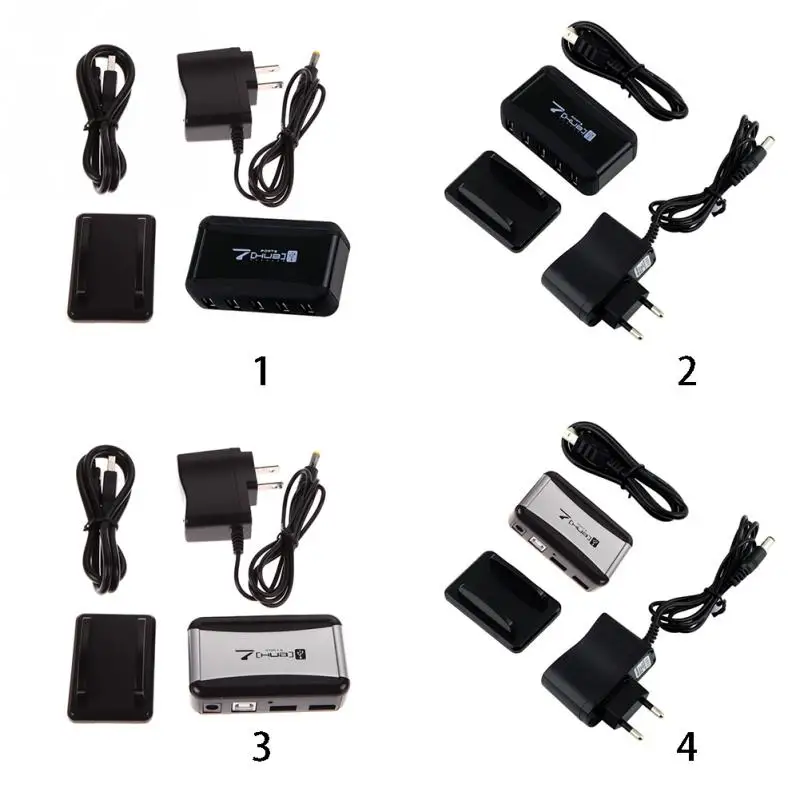 Usb-хаб адаптер питания переменного тока конвертер USB 2,0 прочный 7 портов Высокая скорость для ПК ноутбук концентратор Прямая поставка#0824 Новинка
