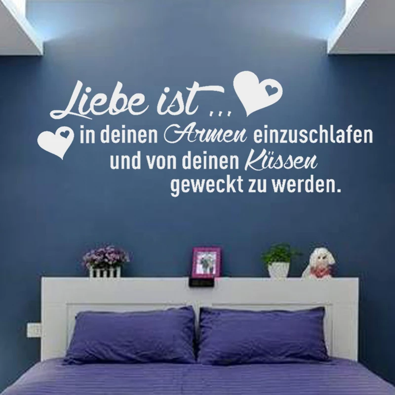 Наклейки Liebe Ist In Deinen Armen Einzuschlafen виниловая наклейка на стену декор для стены Декор