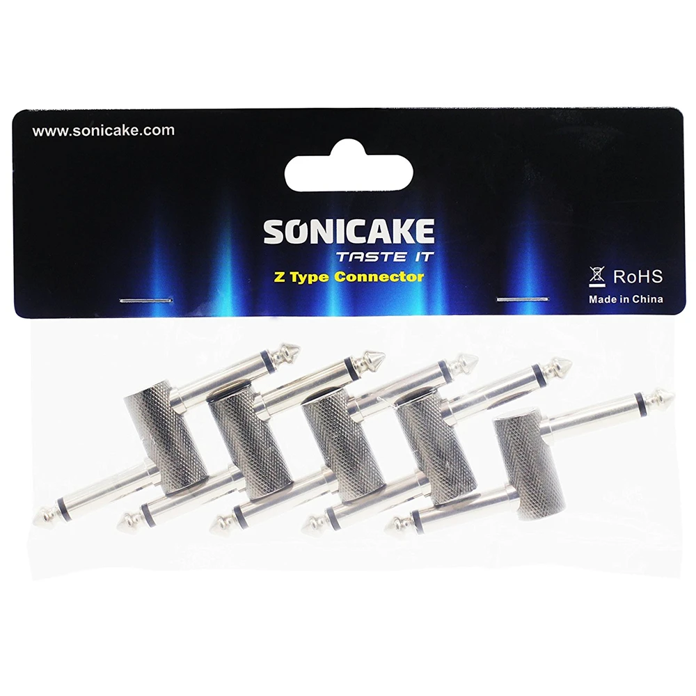 Педальный соединитель Sonicake типа Z для гитарных эффектов 1/4 дюйма 5 шт./лот
