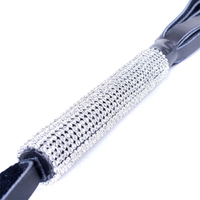 Реальная кожа Роскошная искусственная с ручкой со стразами взрослые игры