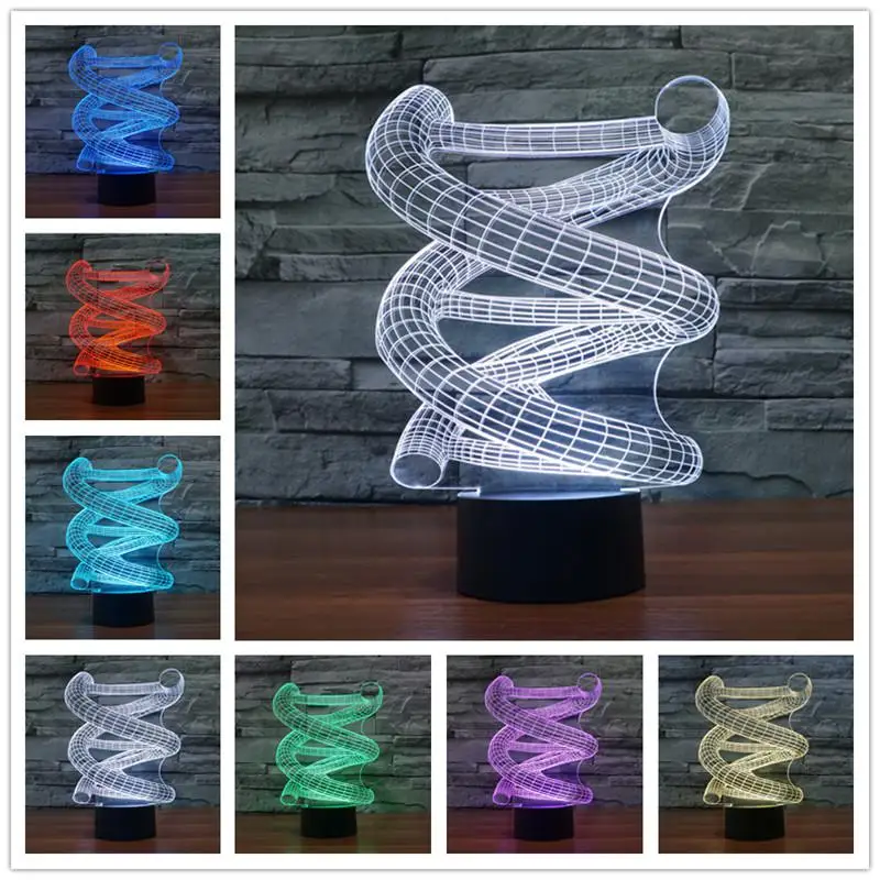 3D lampLed ночник 7 цветов Лампа в форме дельфина настольная новинка продукты рождественские огни с сенсорной кнопкой дети ночник - Цвет абажура: p