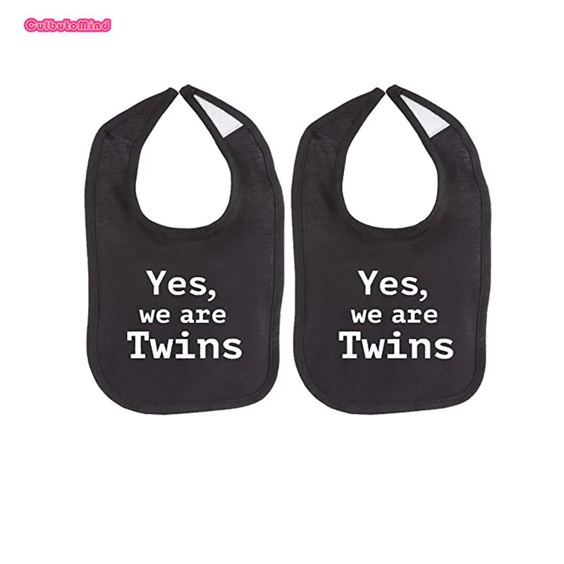 Culbutomind Детский костюм Yes We Are Twins унисекс хлопок мягкий двойной комплект для новорожденных - Цвет: yes we are twins bk