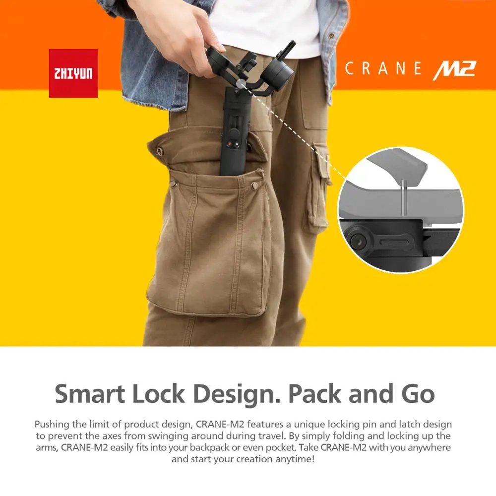 ZHIYUN CRANE M2 gimbalsдля смартфонов беззеркальные компактные экшн камеры Новое