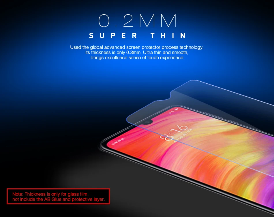 Для Redmi Note 7 закаленное стекло для Redmi Note7 защита экрана HD прозрачное защитное стекло Анти-взрыв ЖК-пленка Противоударная