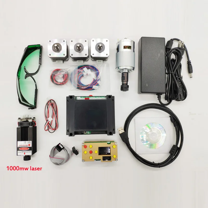 Sets 3 YOHUIE V3.3-150W GRBL 3-axis CNC система управления лазерный гравировальный станок шаговый электродвигатель вращения шпинделя для DIY домашнее гравировальный станок - Цвет: Sets 3