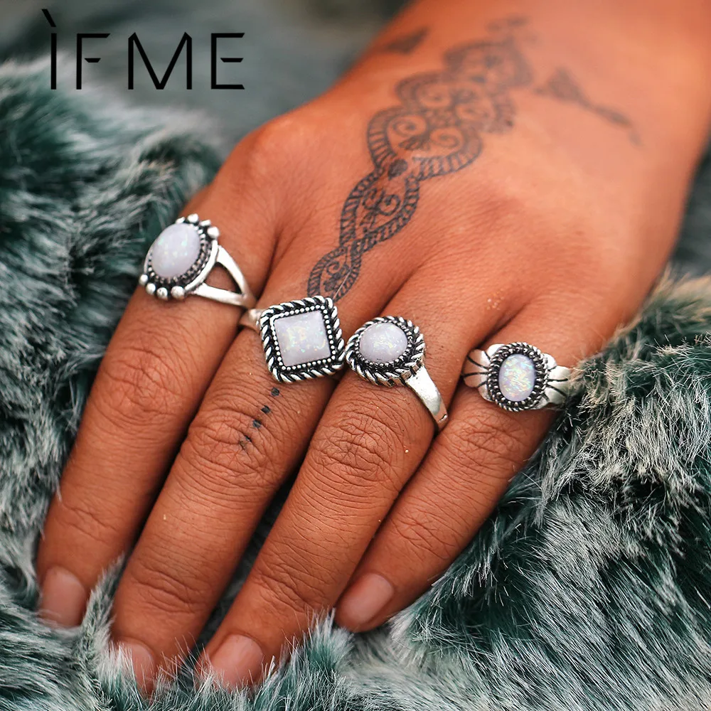 IF ME винтажные наборы колец на сустав пальца для женщин богемный античный