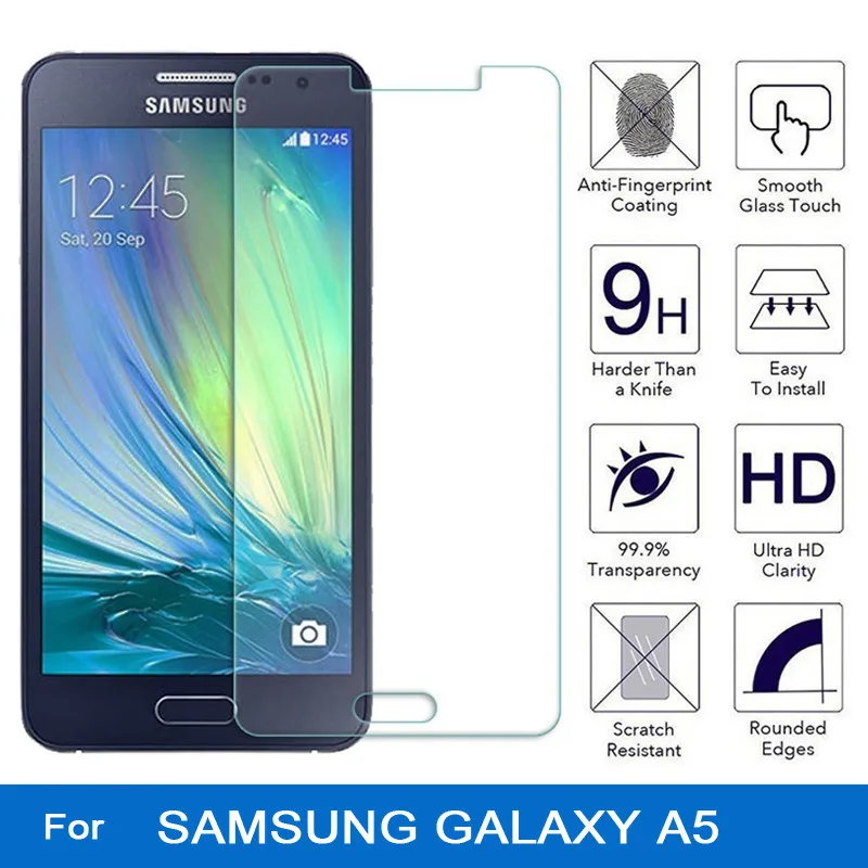 9H HD закаленное стекло для Samsung Galaxy A500 защита экрана ЖК пленка A5 A 5 2015 A500f A500fu Sm a500f