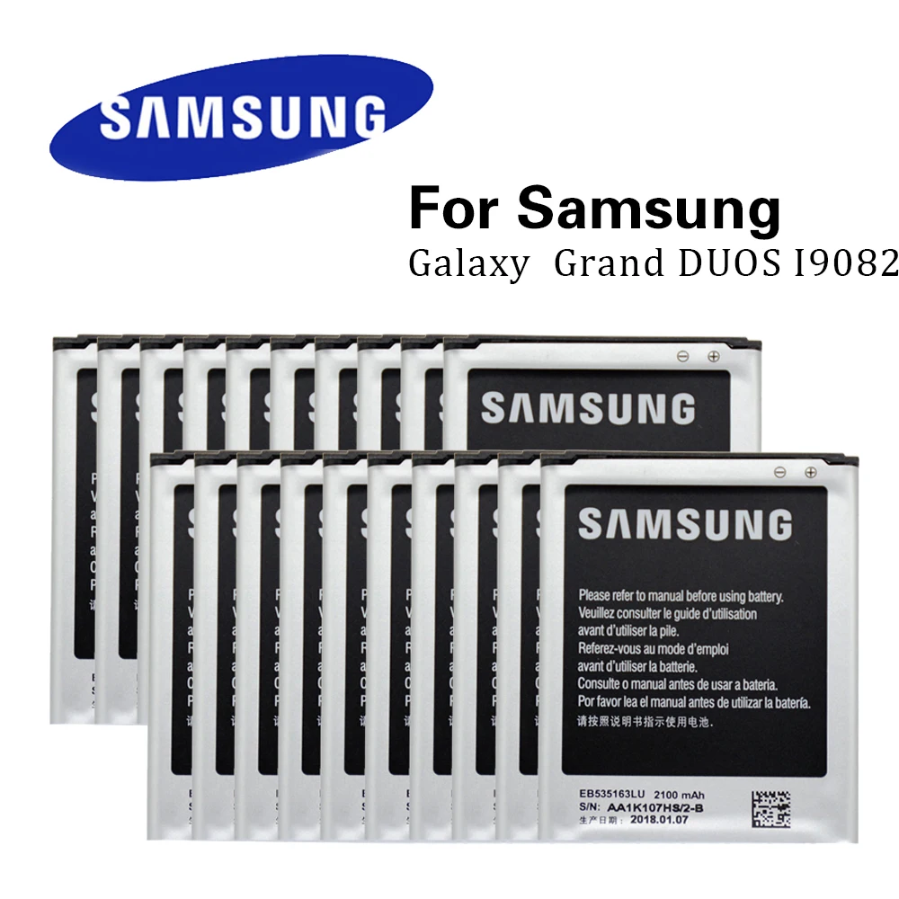 

20pcs Battery EB535163LU For Samsung Galaxy Grand DUOS I9080 I9082 I879 I9118 Neo+ i9168 i9060 Original Wholesale