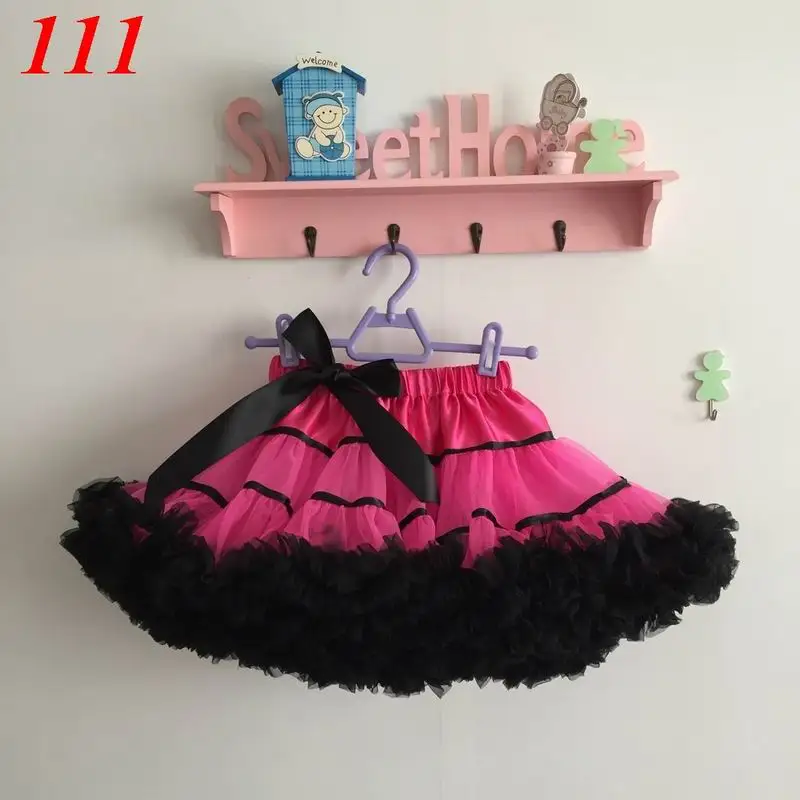 hotpink-black2 Женская пышная шифоновая юбка-американка, Тюлевая юбка, вечерние юбки-пачки для танцев, Женская юбка-американка в стиле Лолиты, европейский стиль - Цвет: hotpink-black2