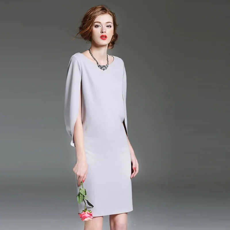 

Brief Dress 2017 Spring Summer Womens Designer Sheath Cloak Sleeves Novelty Above Knee High Street Fashion Mini Dresses