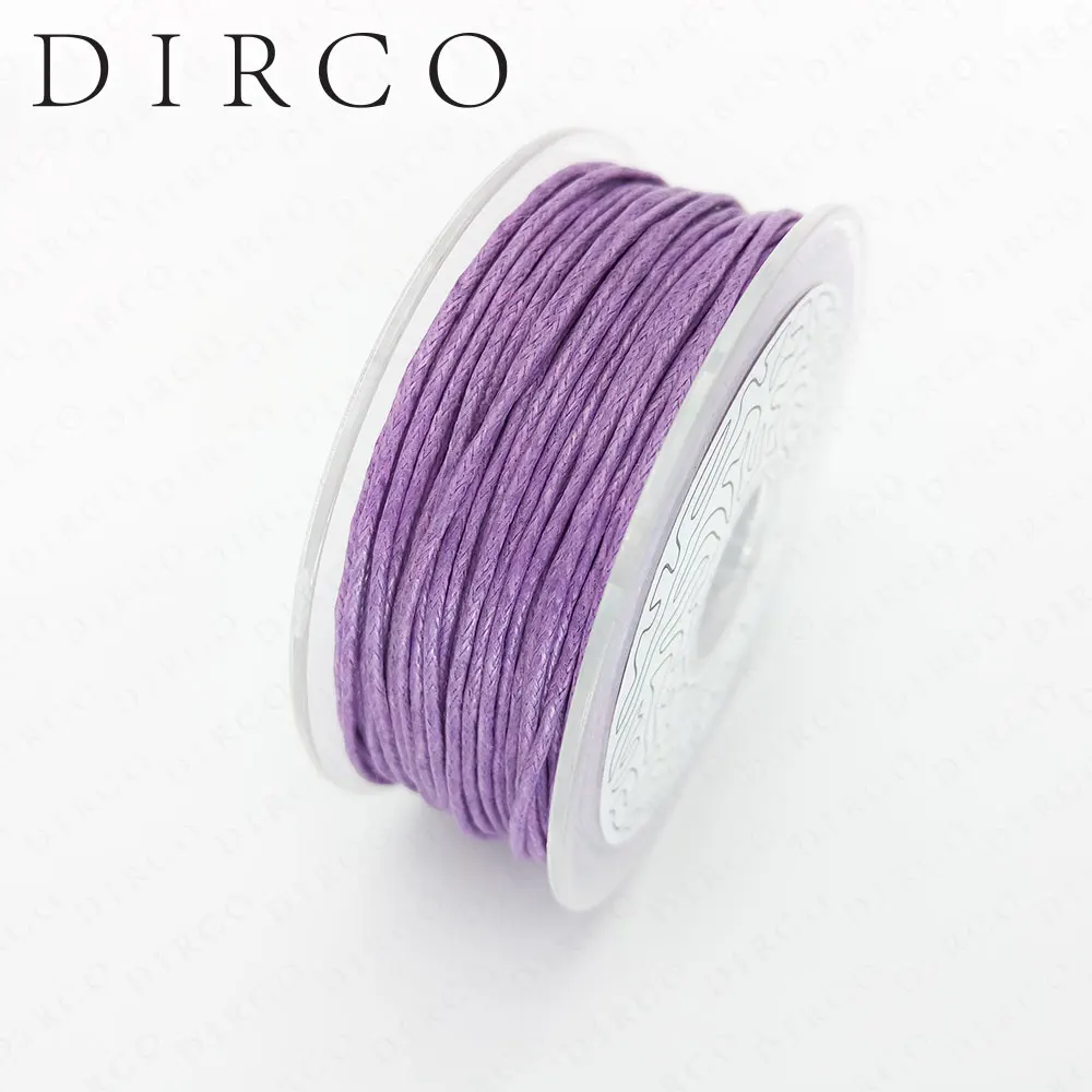 Violet 20JW10 Вощеный хлопковый шнур 1 мм 20 м/рулон для изготовления ювелирных изделий ручной работы браслет ожерелье Одежда Аксессуары Бисероплетение нити - Цвет: Violet 20JW10