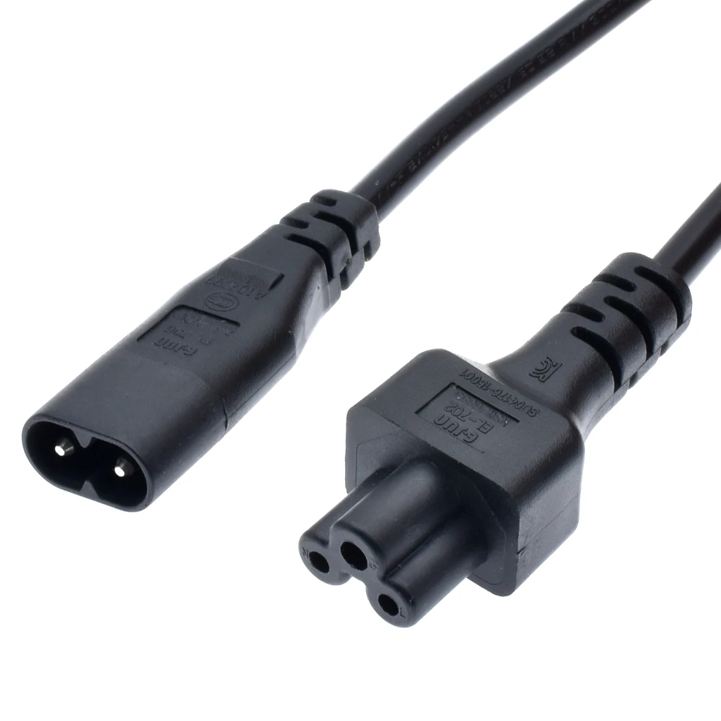 Адаптер питания Шнур кабель 30 см ЕС штекер 2 Pin штекер для IEC 320 C5 Micky для ноутбука Питание