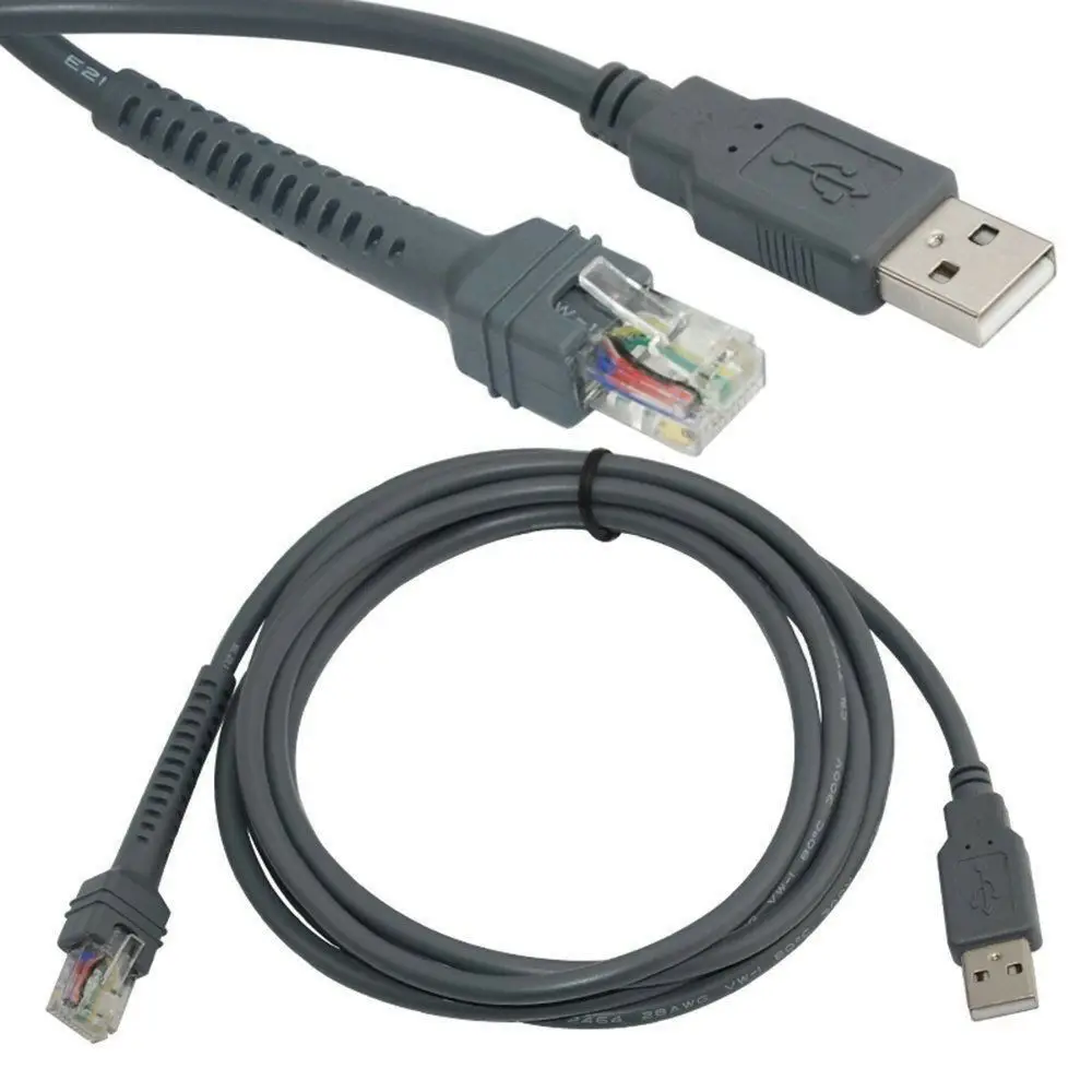 USB кабель 2 м для Motorola Symbol сканер штрих кода LS1203 LS2208 LS4208 CBA U01 S07ZAR CB0578|Компьютерные