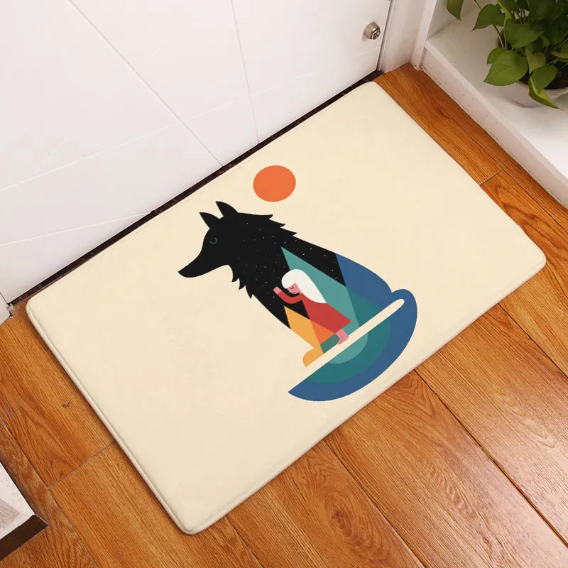 Monily нордический фланелевый водонепроницаемый напольный коврик с милыми