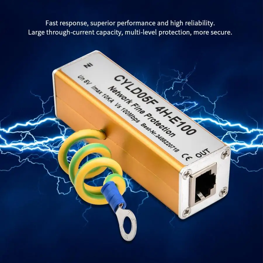 Сетевой адаптер RJ45 RJ11 защита от перенапряжения грома 5 В|Громоотвод| |