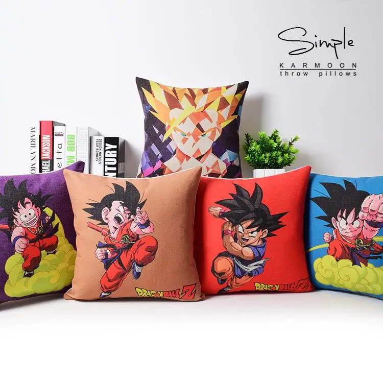 Подушка японского аниме Жемчуг дракона подушка с рисунком обезьяны льняная