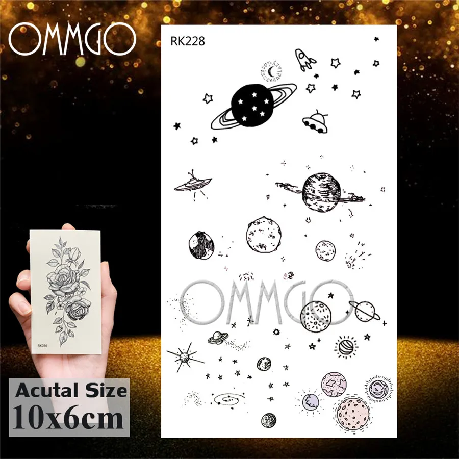 Временная татуировка OMMGO для детей временная черная на руку и звезду | Красота