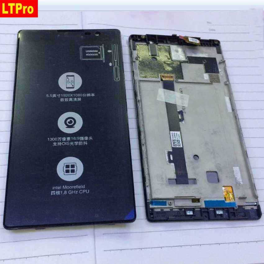 

LTPro ЖК-дисплей с дигитайзером сенсорного экрана в сборе + рамка для Lenovo K80 K80M P90, запасные части