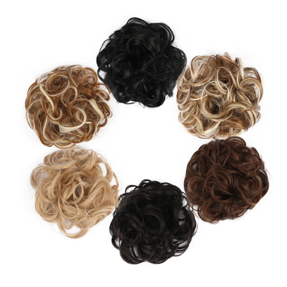 

Chignon Hair Bun Hair Pieces Hair Scrunchie Extensions Synthetic Wig For Women Curly Chignon Accessories Hairpiece Extension