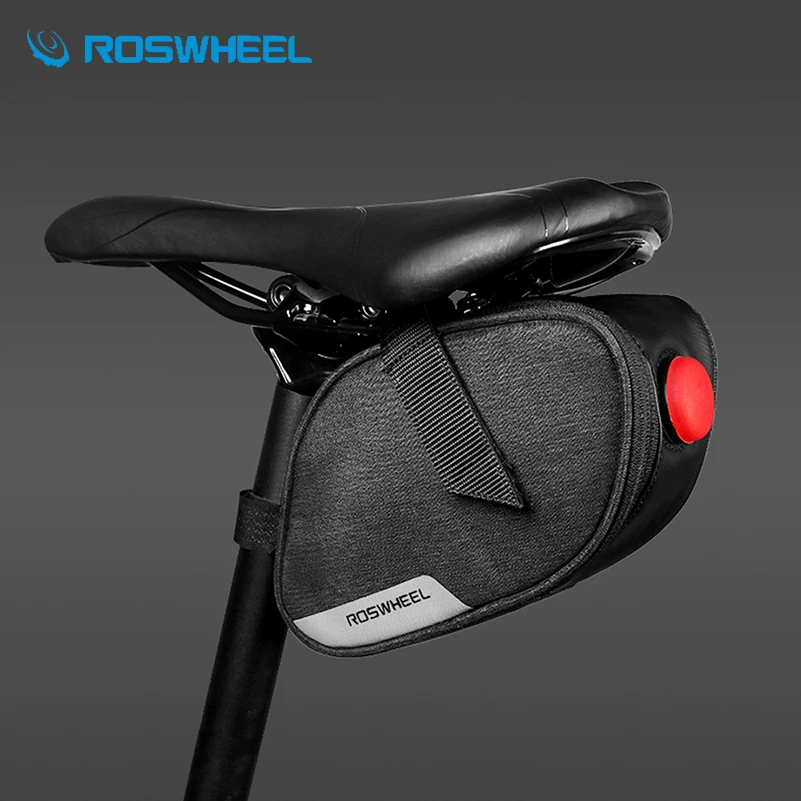 ROSWHEEL мини 0.8L Водонепроницаемый сумка под седло велосипеда с хвостом светильник