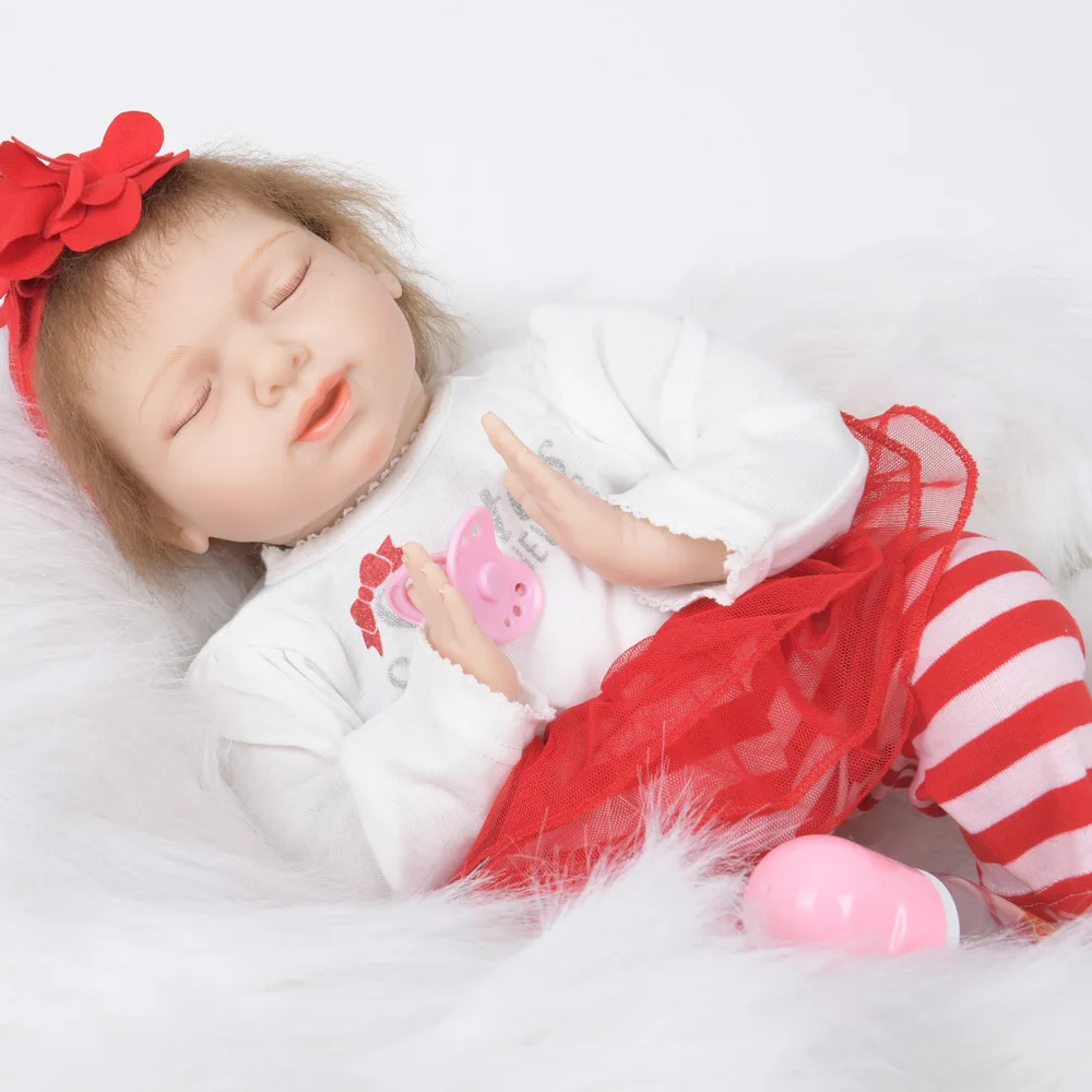 55 см Reborn Baby Doll Toys Cute Bebe Alive moher Cloth Body Kit для детей подарок на день рождения Play