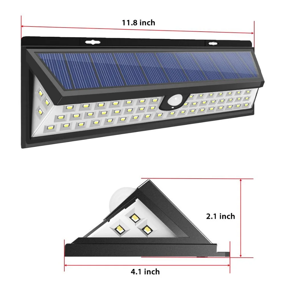 54 LED Solar Powered Energy Outdoor Wall Night Lights Garden with motion sensor Waterproof Yard | Освещение