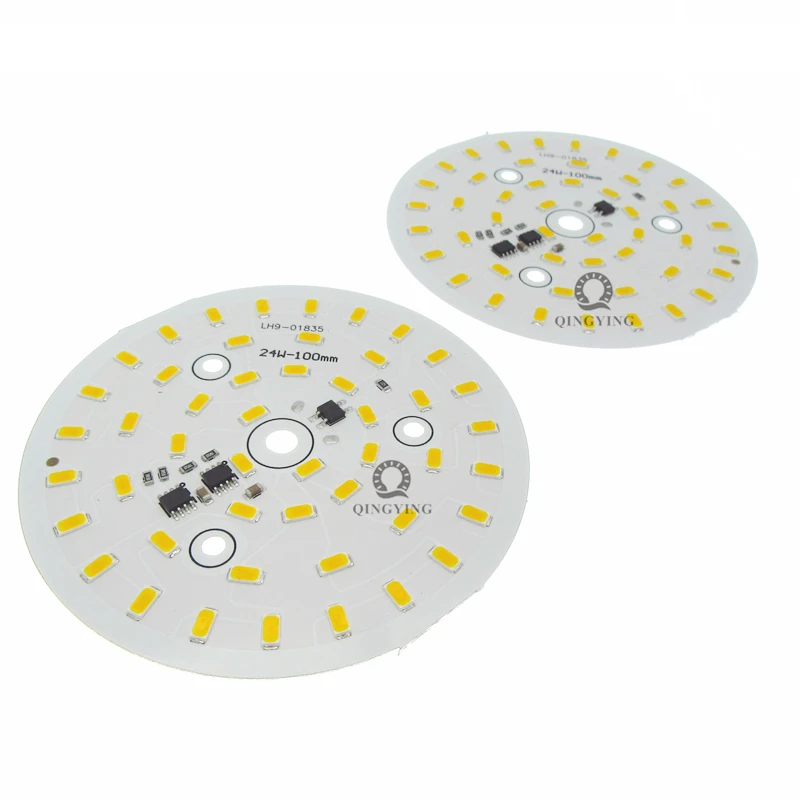 10 шт., 3 Вт, 5 Вт, 7 Вт, 10 Вт, 12 Вт, 15 Вт, 18 Вт, 24 Вт, ac 220 В, светодиодный pcb SMD5730, интегрированный ic драйвер, белый/теплый белый светильник, светодиодный источник лампы