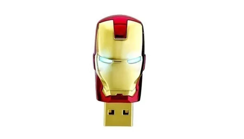 JASTER Ironman USB флеш-накопитель 4 ГБ 8 ГБ 16 ГБ 32 ГБ USB 2,0 флеш-накопитель Флешка металлическая ручка привод синий светодиодный светильник