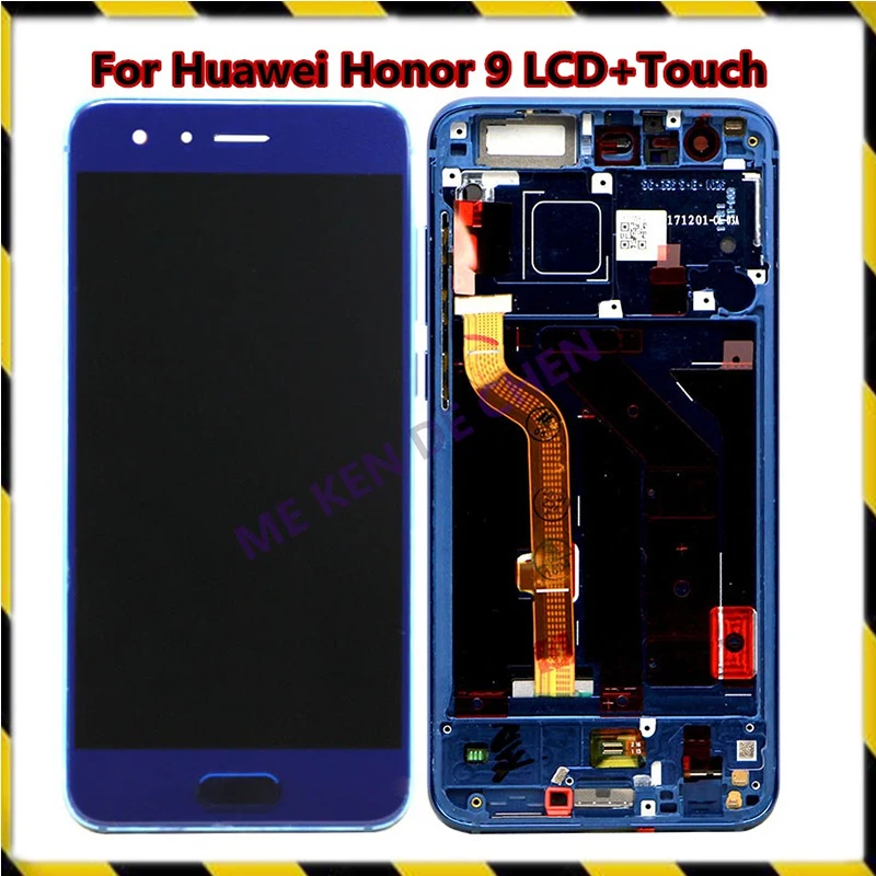 Для huawei Honor 9 сборка сенсорного экрана ЖК дисплея и цифрового преобразователя с