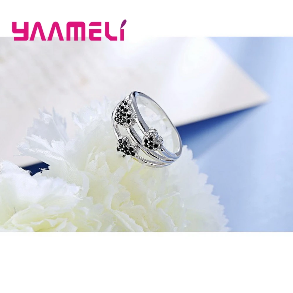 Новое дизайнерское кольцо с тремя сердечками для дам ювелирное изделие из