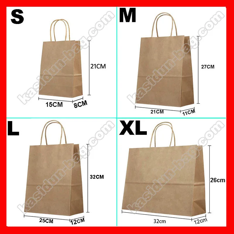 

(500pcs/lot) custom printed paper shopping bags with handle