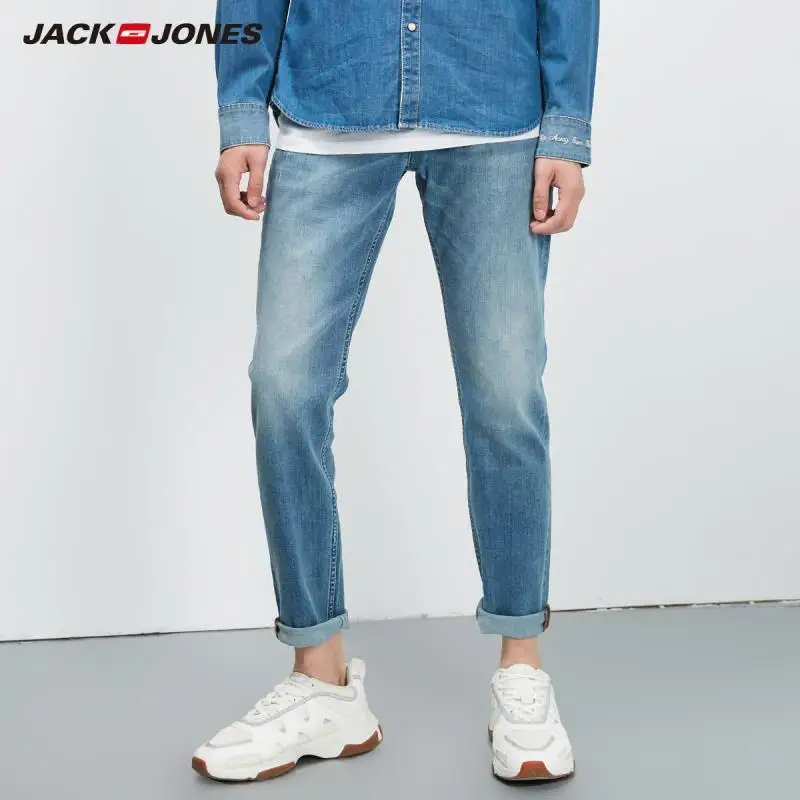 JackJones мужские 2019 стрейч Светильник Цвет Slim Fit обтягивающие джинсы с буквенным