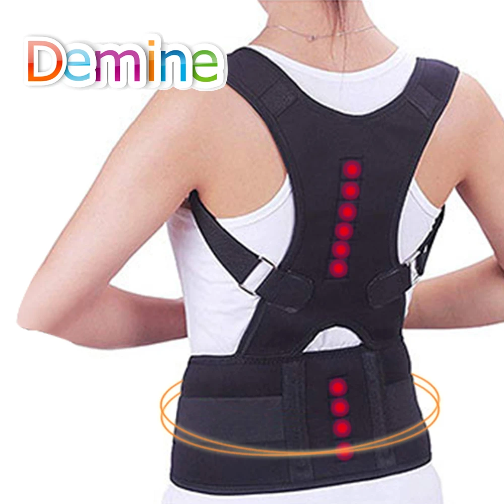 

Magnetic Posture Corrector Back Brace Shoulder Waist Lumbar Support Belt Humpback Straighten Slouch Compression Orthotic Insoles