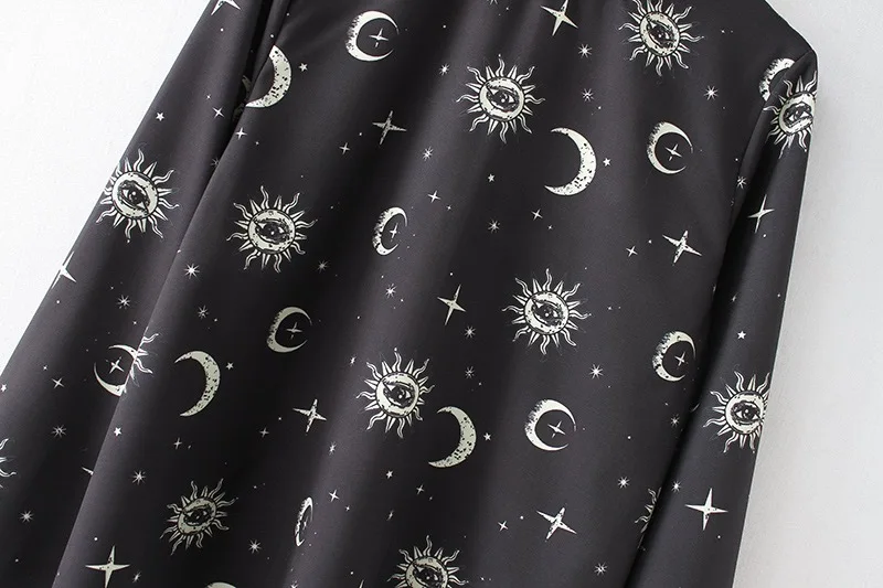 Женская блузка VOGUEIN с длинным рукавом и принтом Sun Moon|wholesale blouses|women long sleevetop shirt |