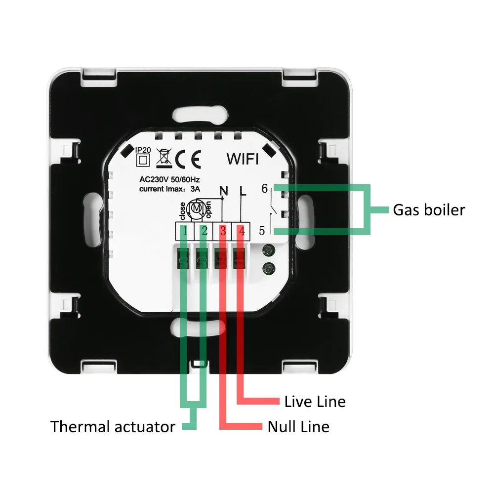 16A AC 220V WIFI нагревательный термостат вода/Электрическое отопление система